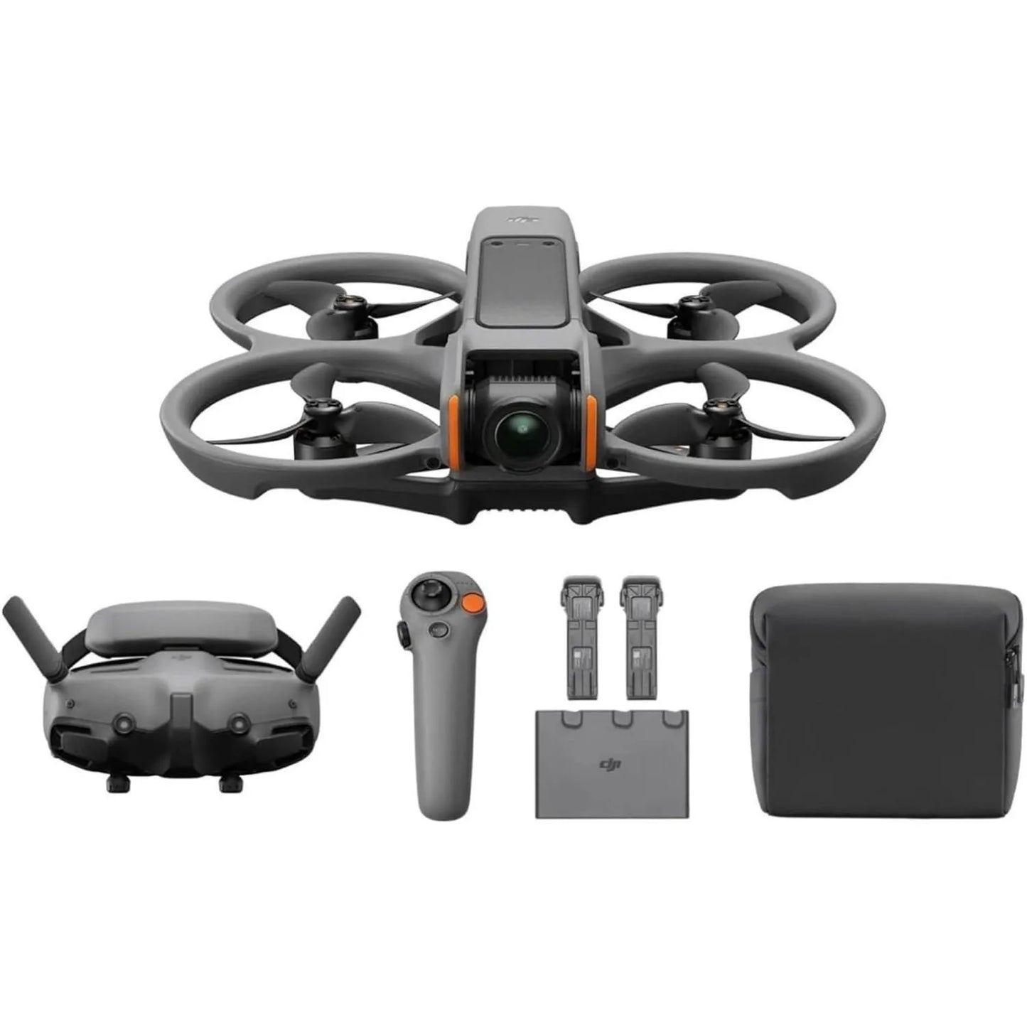 Avata 2 Fly More Combo (3 Batteries), FPV Drones with Camera for Adults 4K, Immersive Experience, One-Push Acrobatics, Built-in Propeller Guard, 155° FOV, Drone Compliant with FAA Remote ID