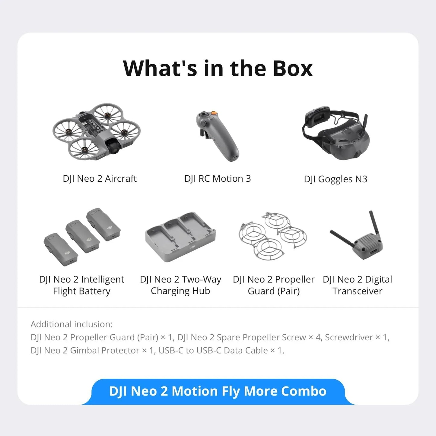 Neo 2 Motion Fly More Combo Drone with RC Motion 3 & Goggles N3, 4K FPV Camera Drone for Beginners, Stable Digital Transmission, Includes 3 Batteries