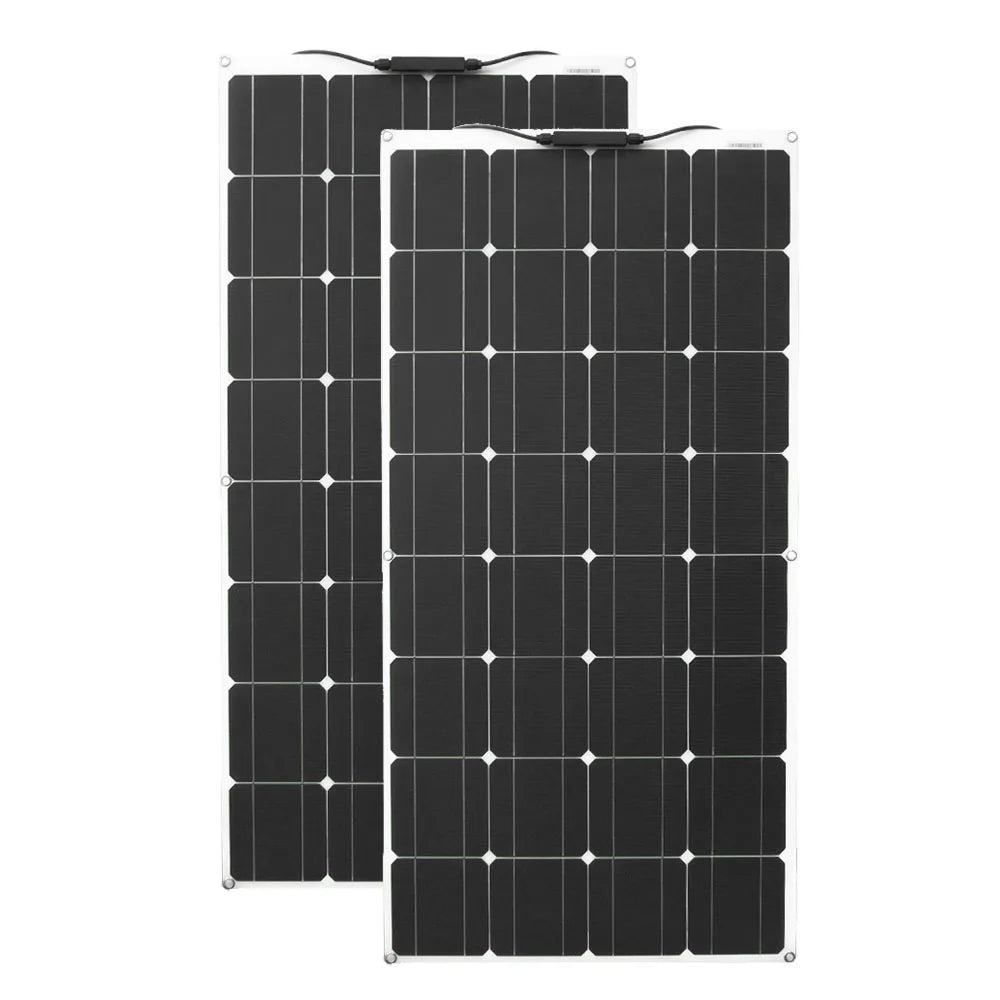 12V 100W 200W 300W High Efficiency Monocrystalline Solar Cell Flexible Solar Panel Kit for 12 Volt Battery Camping