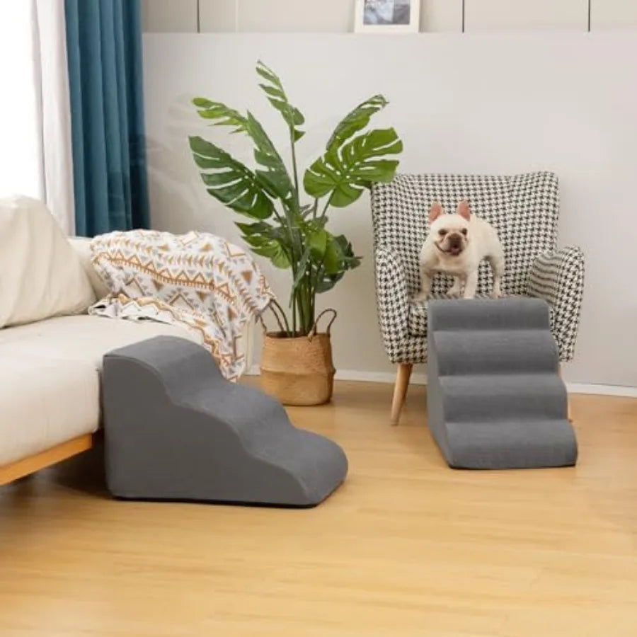Dog Steps for Bed -Step Dog Stairs Ramp for Small Dogs and Cats Indoor Non-Slip Pet Stairs Suitable for Older Short-Legged