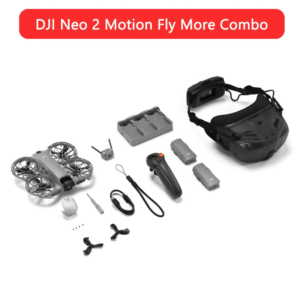 Neo 2 4K Drones With Camera Palm Takeoff & Landing Gesture Control Smooth Reliable Tracking 12 m/s Faster Tracking Speed Lightweight Foldable Mini Drone All-Around Safety & Flexible Flight With 3 Batteries