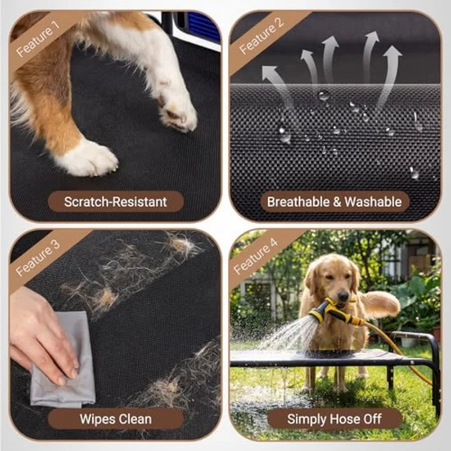 Elevated Outdoor Dog Bed with Fan - Cooling Dog Bed for Dogs Waterproof Cot Easy to Assemble 3 Wind Speed Raised Dog Bed