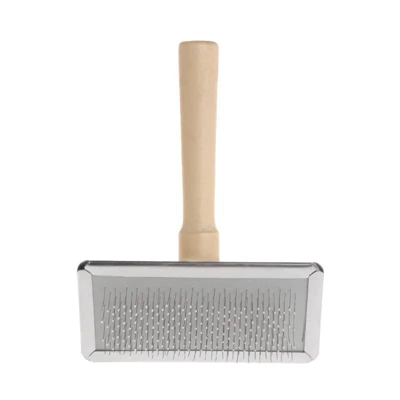 Pet Grooming Comb Shedding Hair Remove Brush Wood Handle Slicker Dog Cat Supply