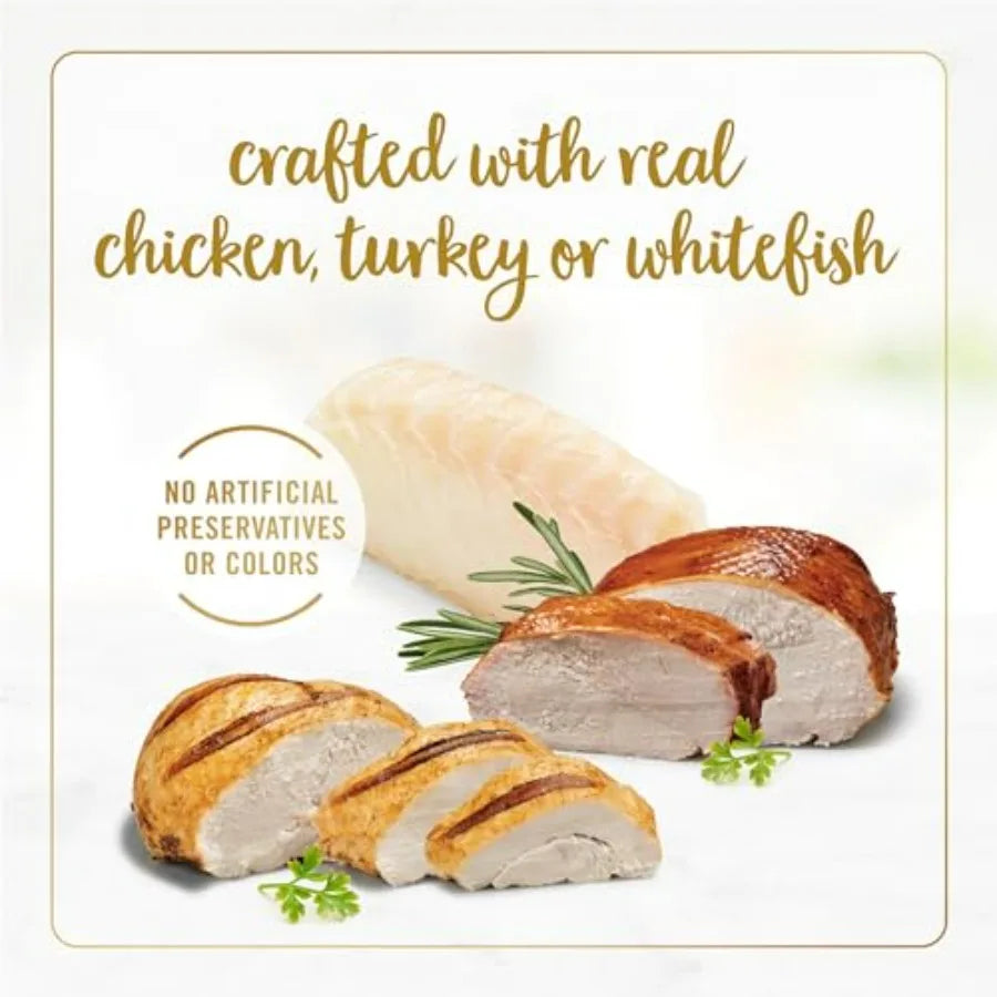 Delights with Cheddar Grilled Chicken, Turkey, or Whitefish and Cheddar Cheese Feast in Gravy Wet Cat Food Variety Pack - 24/3 Oz Cans