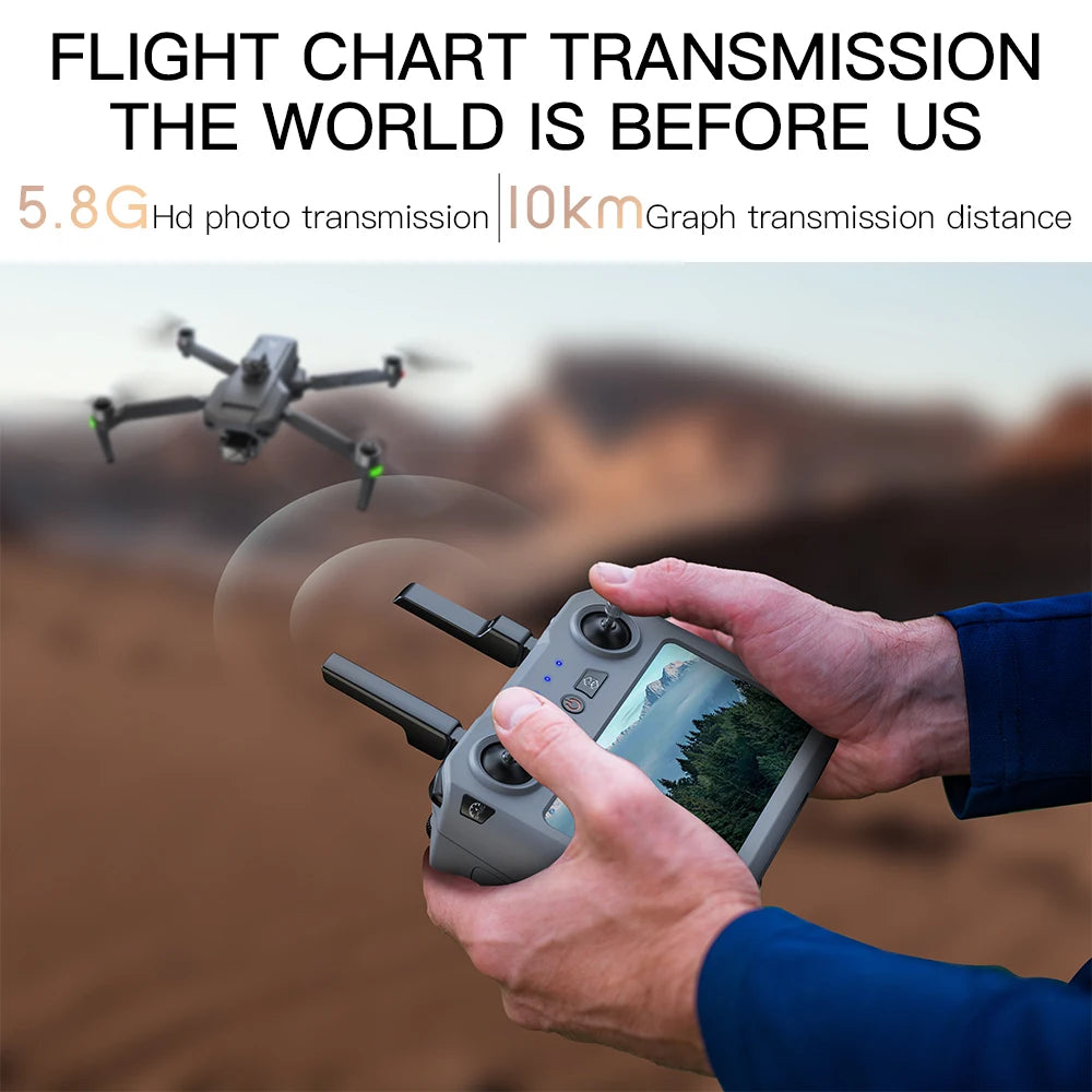 SG909 6KM GPS Drone 4K Professional 3-Axis Gimbal 360 Laser Obstacle Avoidance 4K Camera RC Drone FPV Brushless Quadcopter