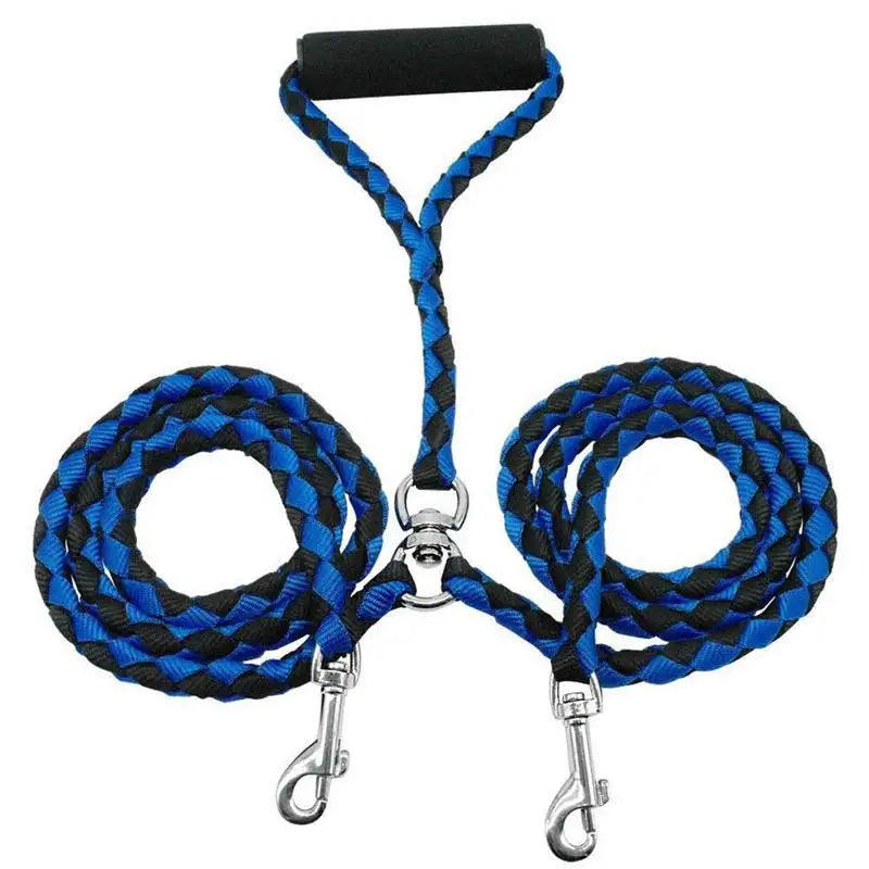 1.4 M Double Pet Leash Adjustable & Durable for Two Dogs Anti-Tangle Walking Solution