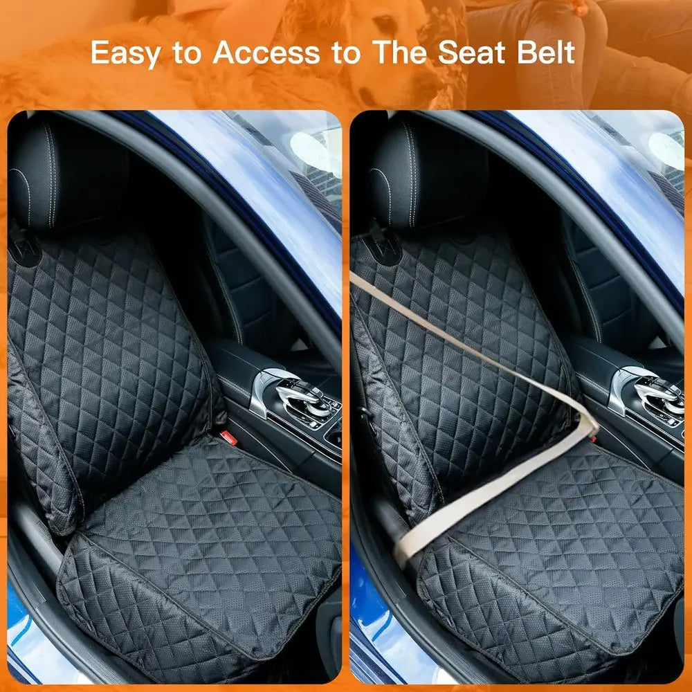 Front Seat Car Cover, Full Protection Dog Car Seat Cover with Side Flaps, Nonslip Scratchproof Seat Cover for Cars, Trucks, SUVs