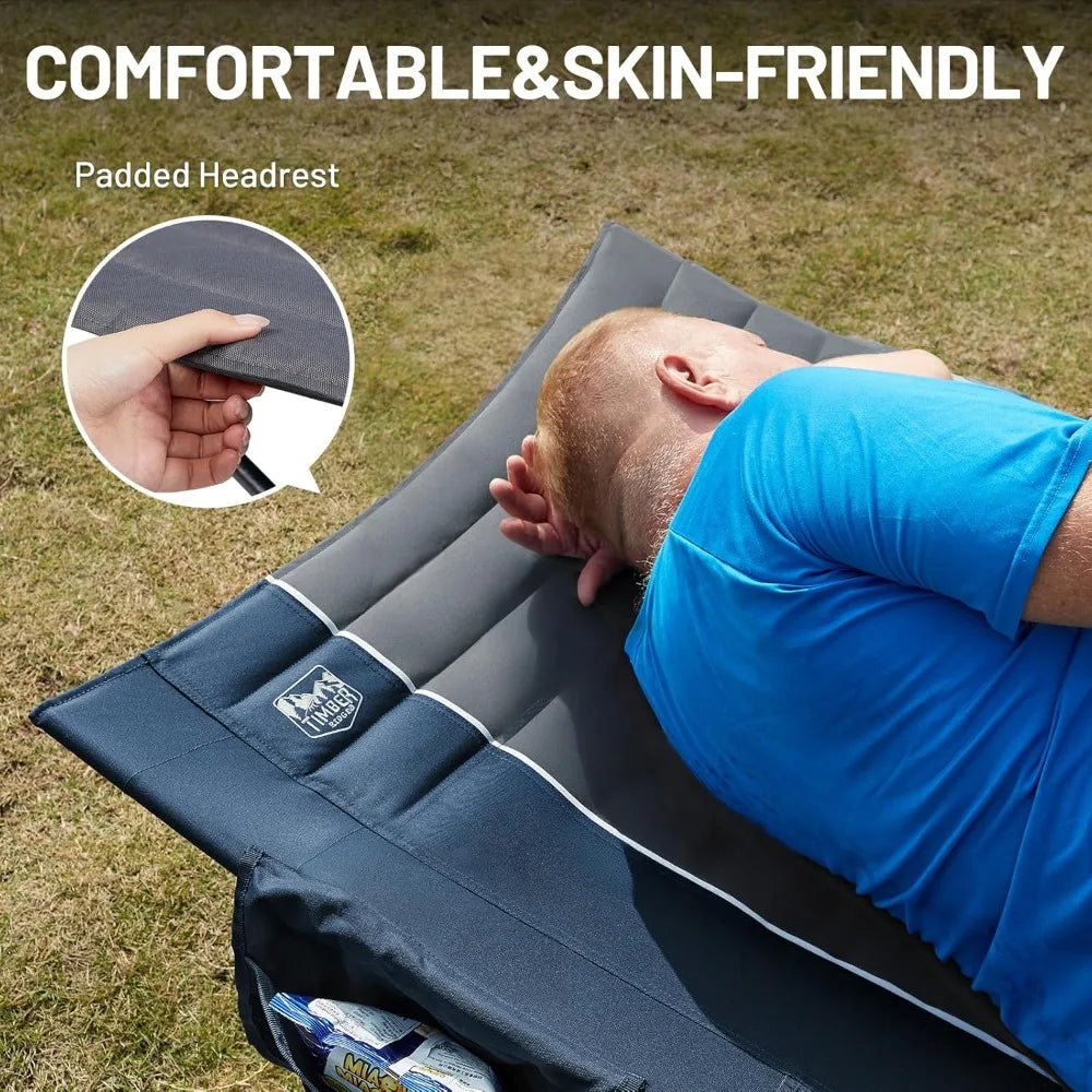 Extra Wide Heavy Duty Camping Cot for Adults, 450lbs Capacity, Easy Set Up with Carry Bag
