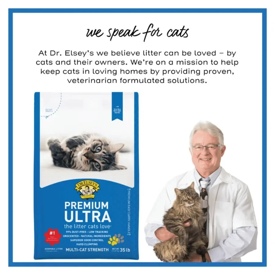 Premium Ultra Unscented Clumping Clay Cat Litter 35 lb. Bag