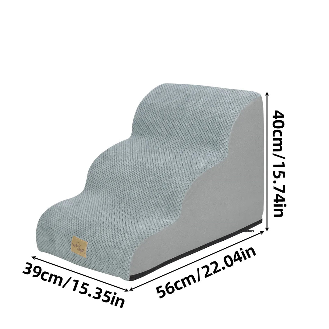 Pet Dog Stairs for High Beds and Sofa Couch High-Density Sponge Foam Dog Steps with Washable Cover for Puppies