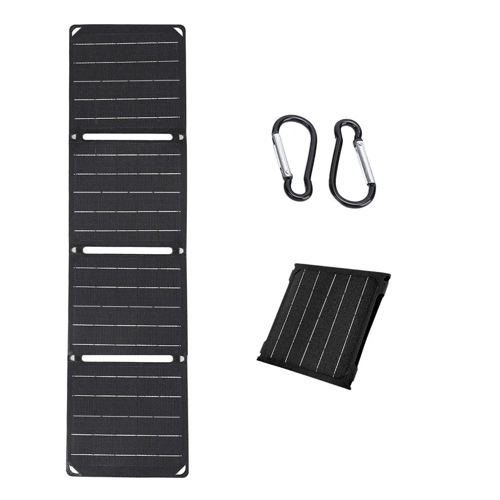 30W/40W 5V Portable Solar Panel Battery Phone Charger Foldable Mobile Power Bank Charger for Cell Phone Power Banks Flashlight