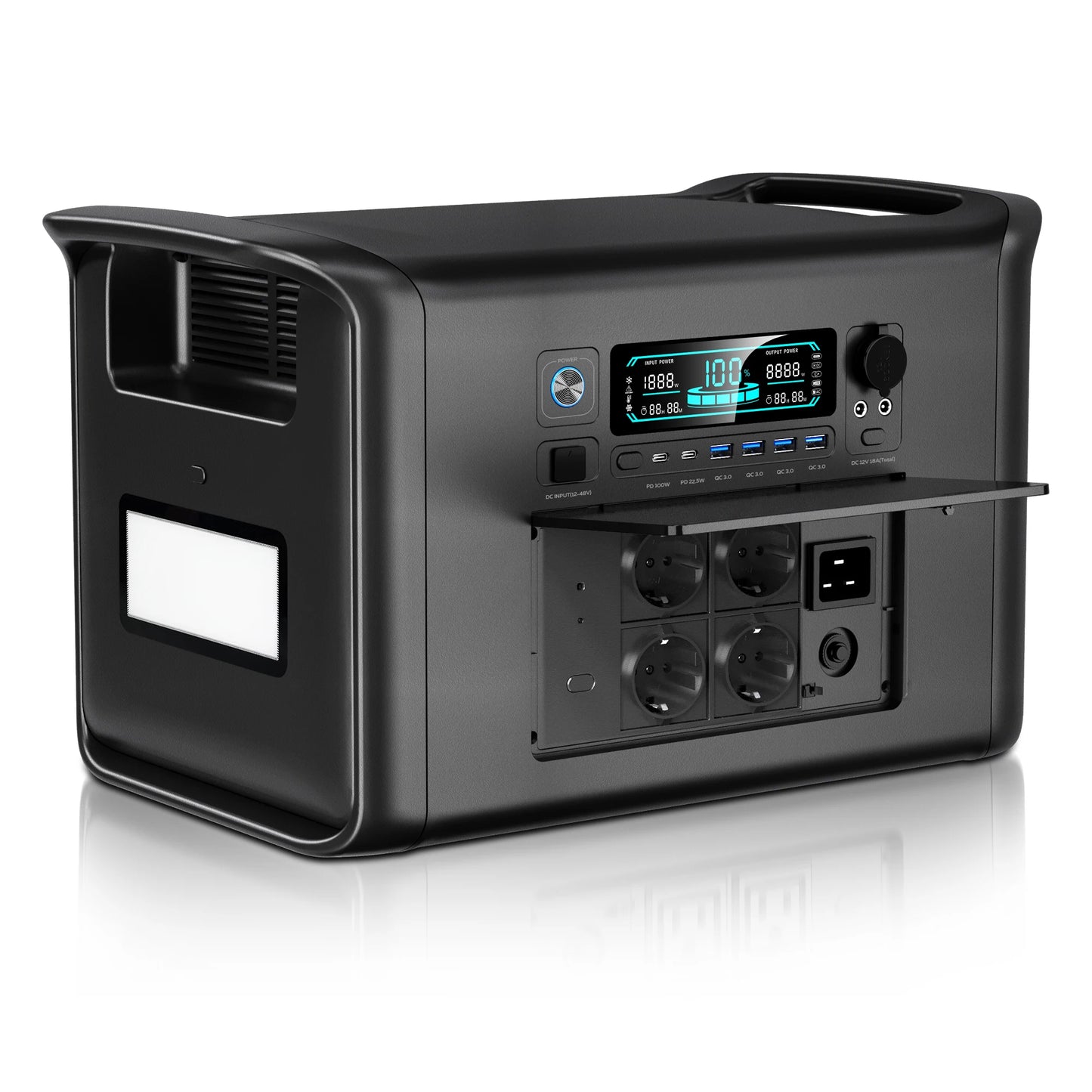 RV Camping AP1000 AP2000 1800W/2400W Solar Generator Portable Mobile Power Station 200W Solar Panels Portable Foldable