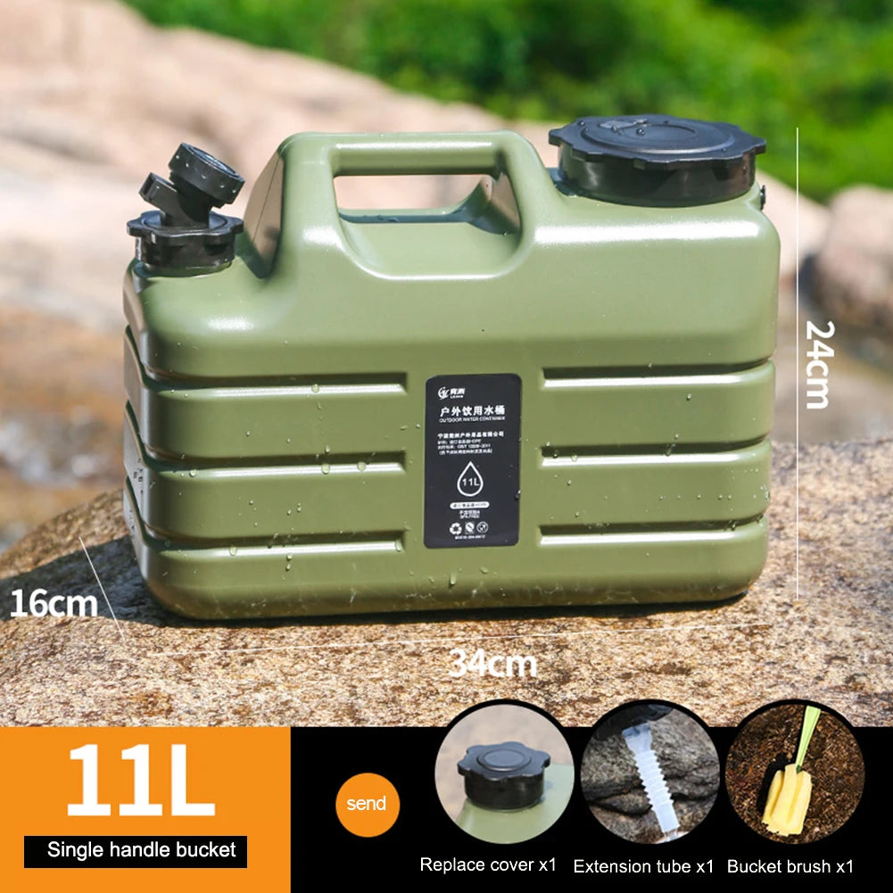 5-12L Water Bucket Large Capacity Portable Camping Water Container with Faucet No Leakage Water Tank for Outdoor Travel Driving