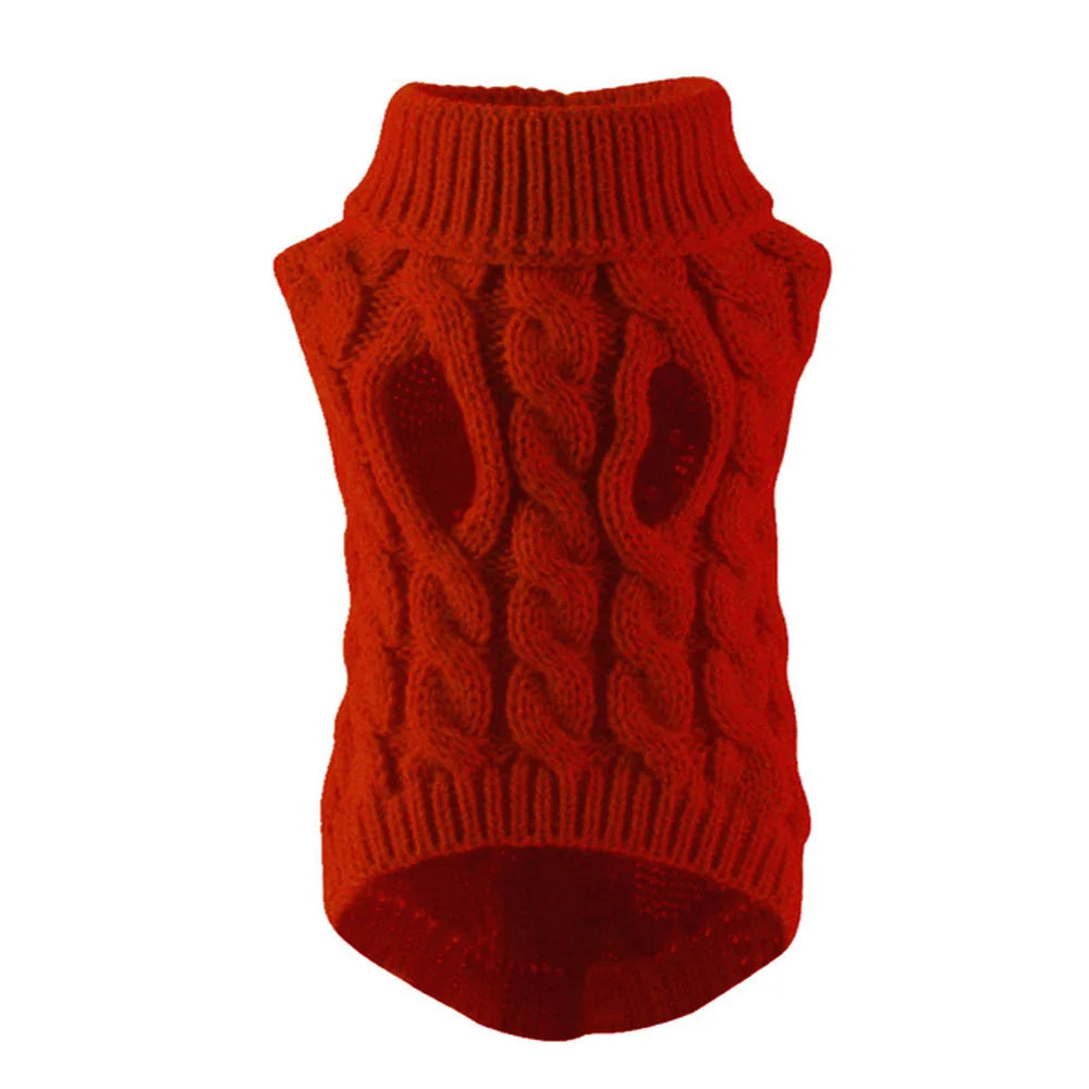 Classic Solid Chihuahua Puppy Dog Sweater for Small Dogs Winter Warm Pet Clothes Yorkshire Schnauzer Pullovers