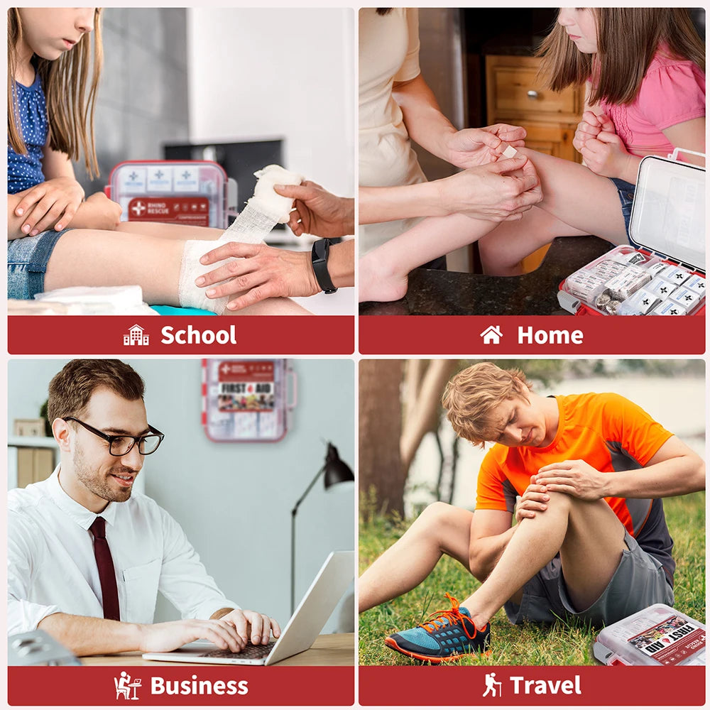 350 Pieces OSHA All-Purpose First Aid Kit, Home & Office Professional Medical Supplies, for Emergency, School