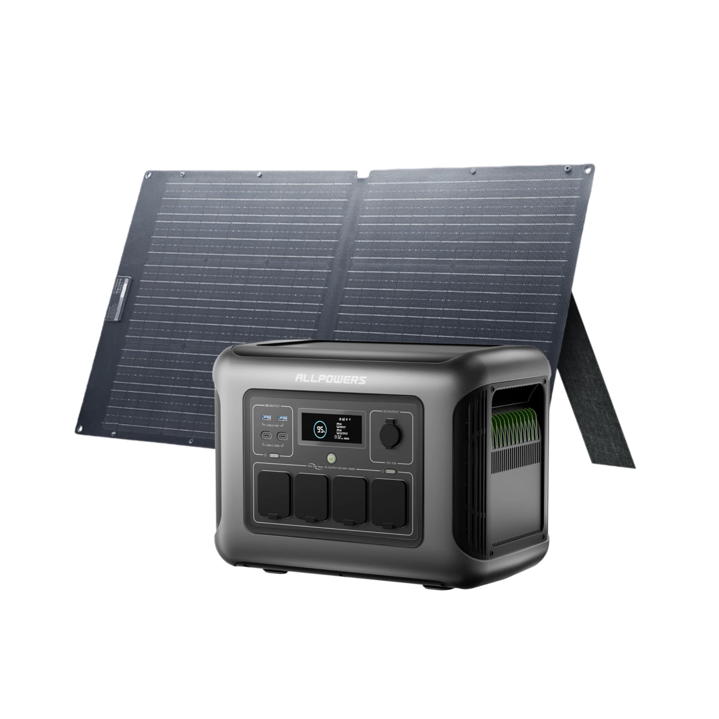 R1500 LITE Portable Power Station with Solar Panel 100W 200W 1056Wh LiFePO4 Battery Solar Generator for Outdoor RV