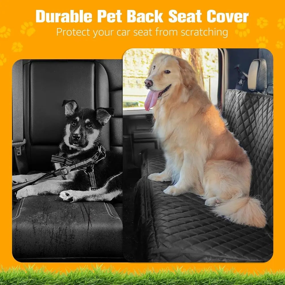 Car Seat Covers or Truck, Waterproof Pet Back Seat Cover, Scratchproof Nonslip Durable Rear Seat Cover for Dogs