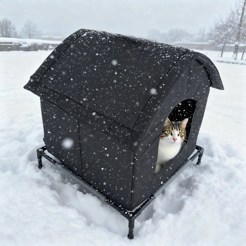 Cat House for Indoor and Outdoor CatsWaterproof Fully Insulated Shelter for Stray and Feral Cats Great for Cat Beds for Outdoor