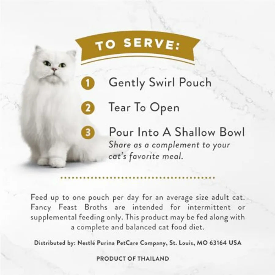 Lickable Broth Topper Complement Creamy Wet Cat Food Variety Pack - Pack of 12 1.4 oz. Pouches