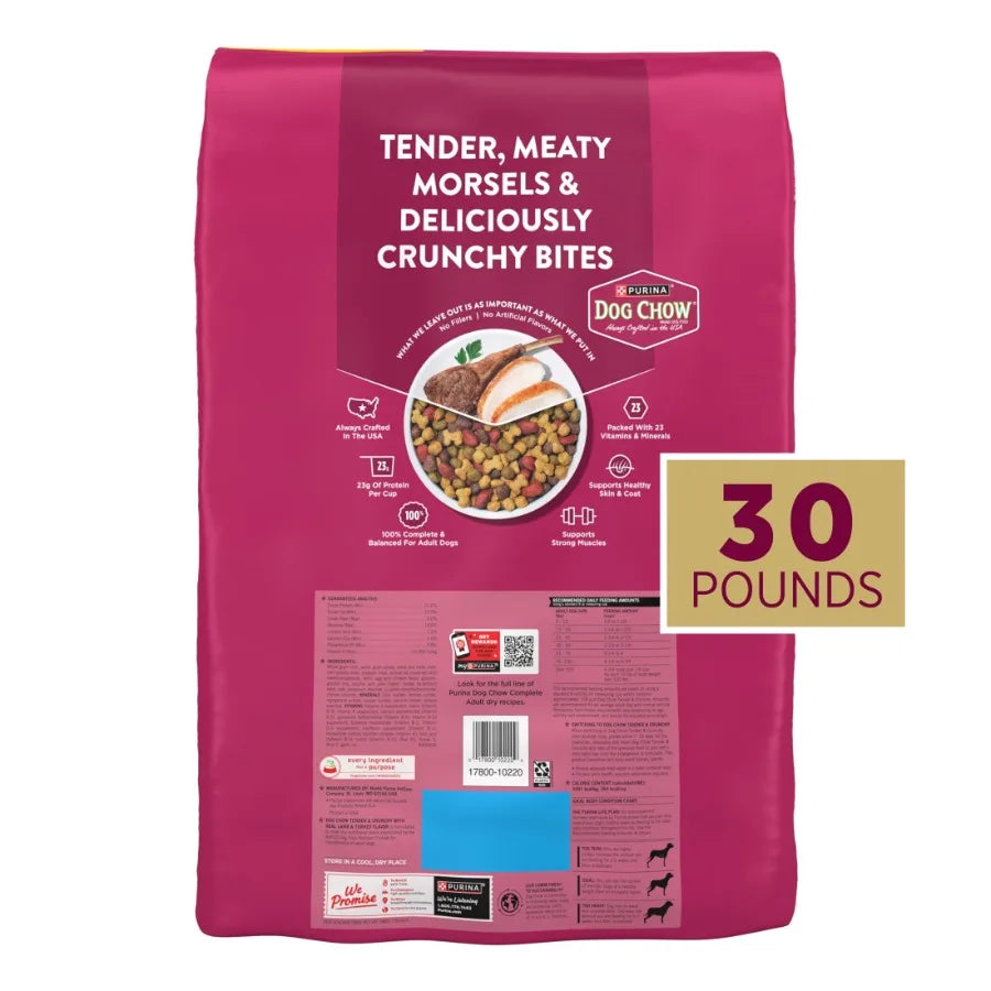 Tender and Crunchy with Real Lamb and Turkey Flavor Adult Dry Dog Food, 30 lb Bag
