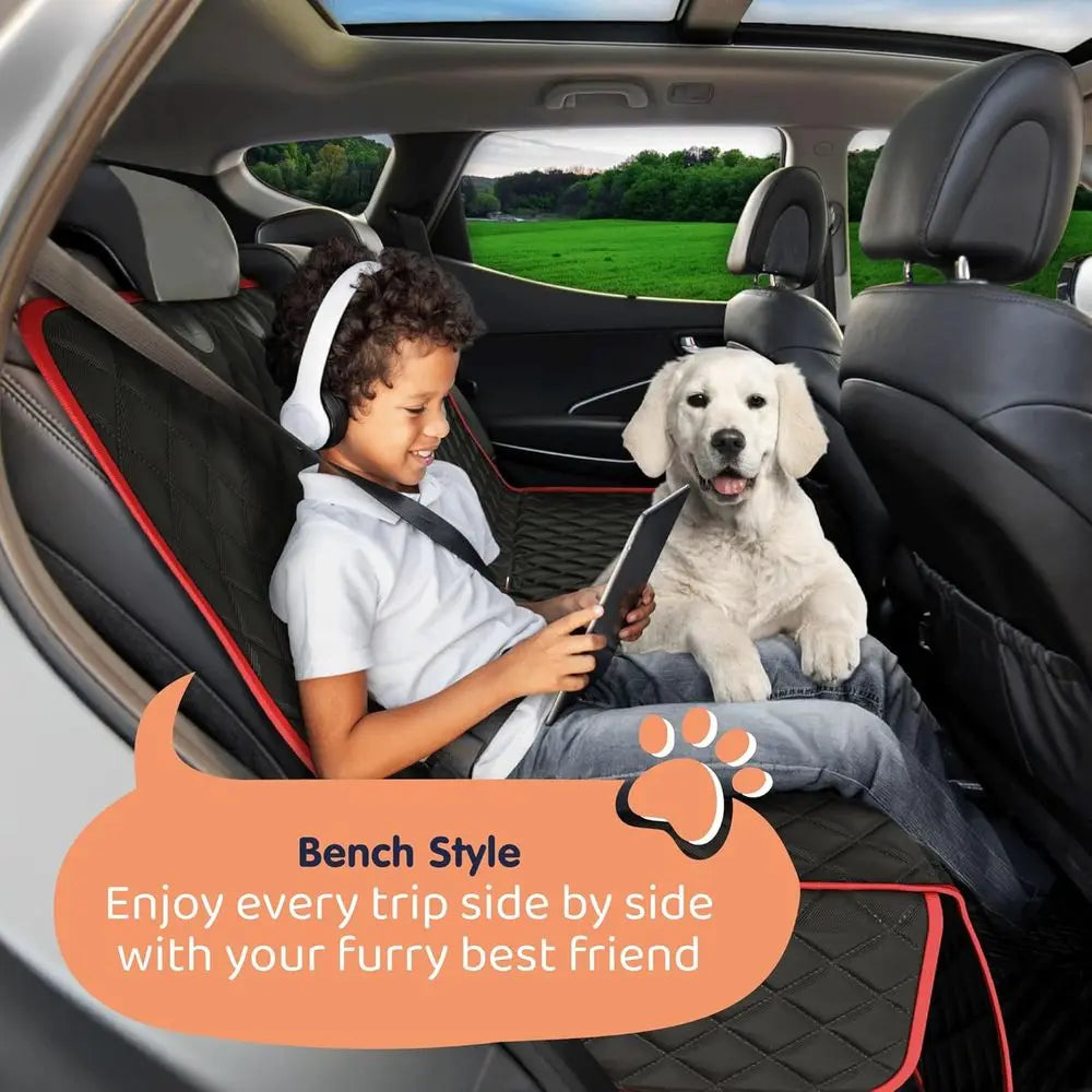 Dog Car Seat Cover Back Seat Waterproof Hammock Car SUV Truck Non-Slip Backseat Cover Dogs Heavy-Duty Dog Hammock Style Seat Pro