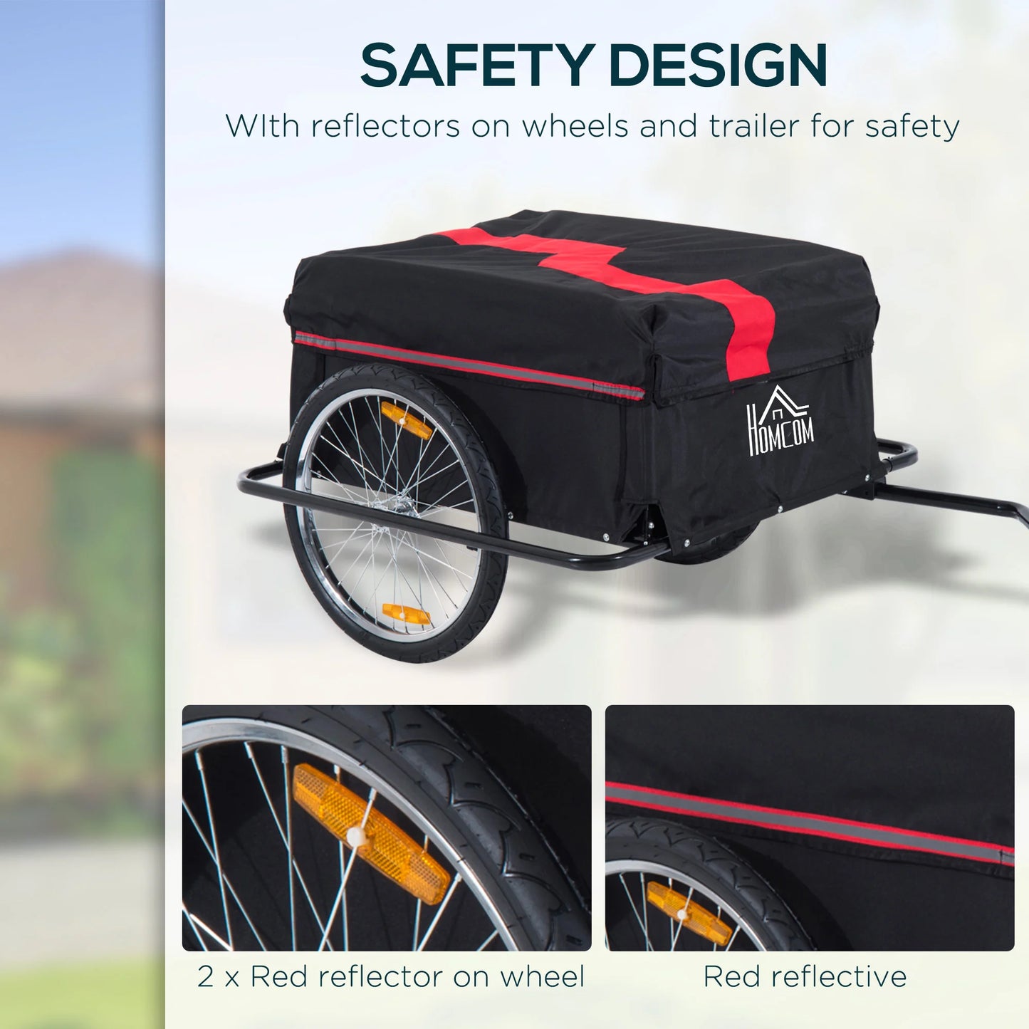 Elite Two-Wheel Bicycle Large Cargo Wagon Trailer with Folding Storage