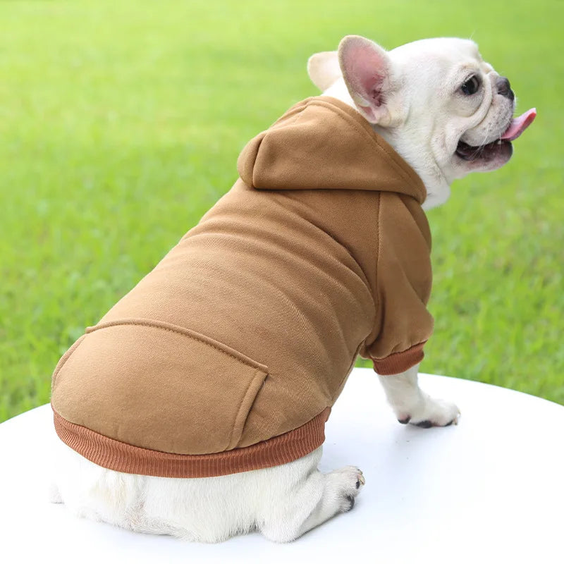Dog Winter Hooded Sweatshirt for Small, Medium Puppy Pet Coat Cat Jacket Clothes Chihuahuas French Bulldog Costume