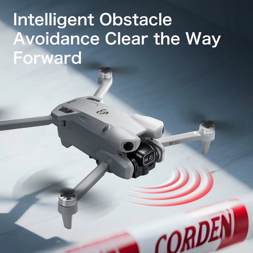 GT50 8K GPS Drone With Dual Camera - 3-Sided Obstacle Avoidance, WiFi FPV Aerial Photography Quadcopter for Adults