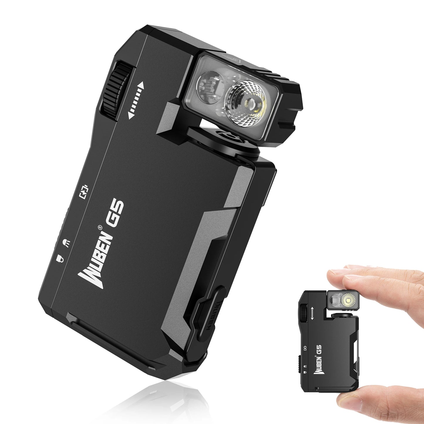 Multi-Color Magnetic EDC G5 Flashlight 400 Lumen USB-C Rechargeable Keychain Hands-Free for Camping, Car Repair, Home Use