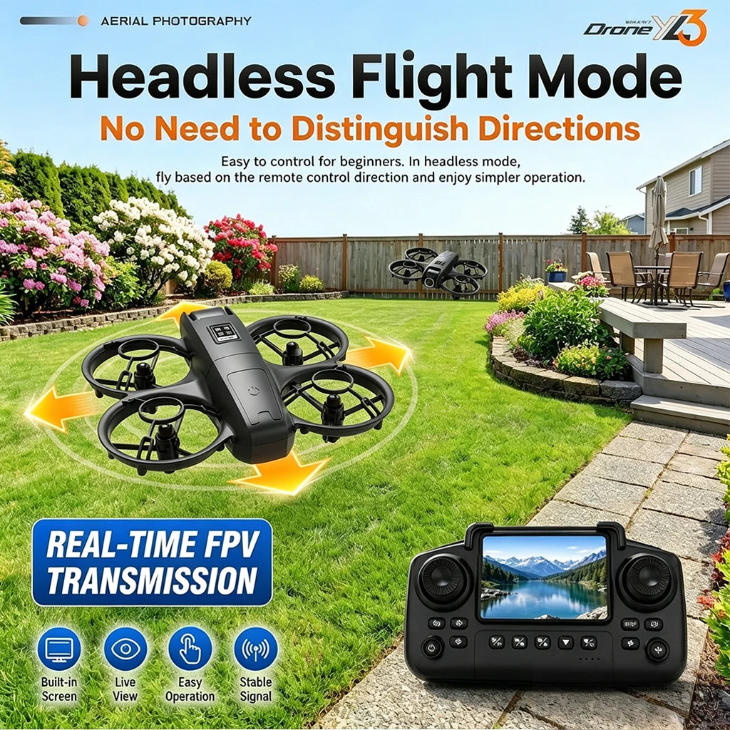 Portable Drone Dual Camera Aerial PLY3 Portable Drone Dual Camera Aerial Photography 2.4 Inch Screen Remote Control WIFI Image Transmissiohotography 2.4 Inch Screen Remote Control WIFI Image Transmission Optical Flow Hove