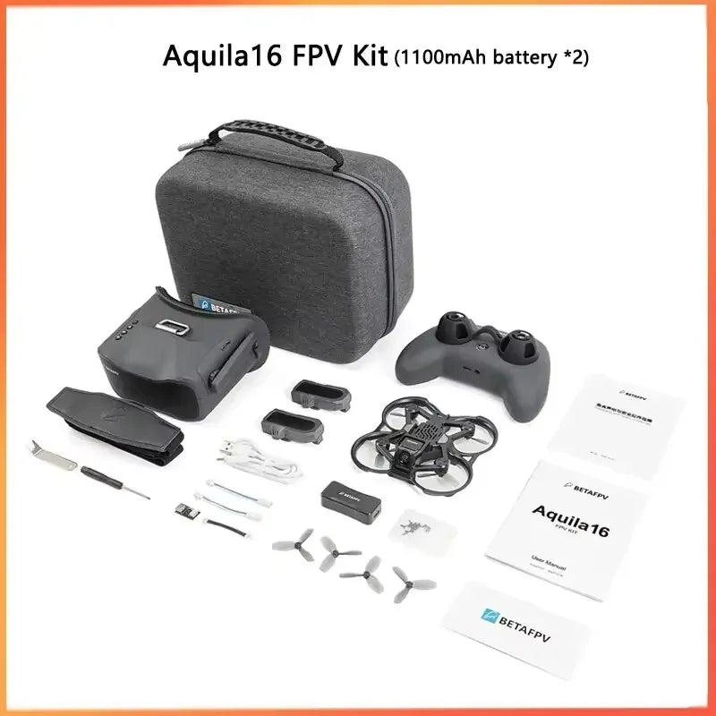 Aquila16 FPV Kit ELRS 2.4G Brushless Racing Drone VR03 Goggles 1102 18000 KV 25-350 mW VTX Indoor Outdoor Mini Quadcopter