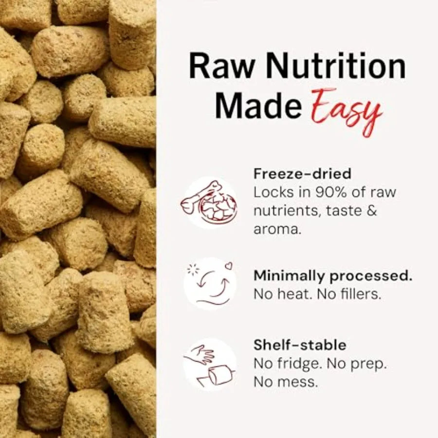 Freeze-Dried Raw Meal Mixers- Dog Food Topper and Mixer - Made with 95% Cage-Free, Organs and Bone - Perfect for Picky Eaters -