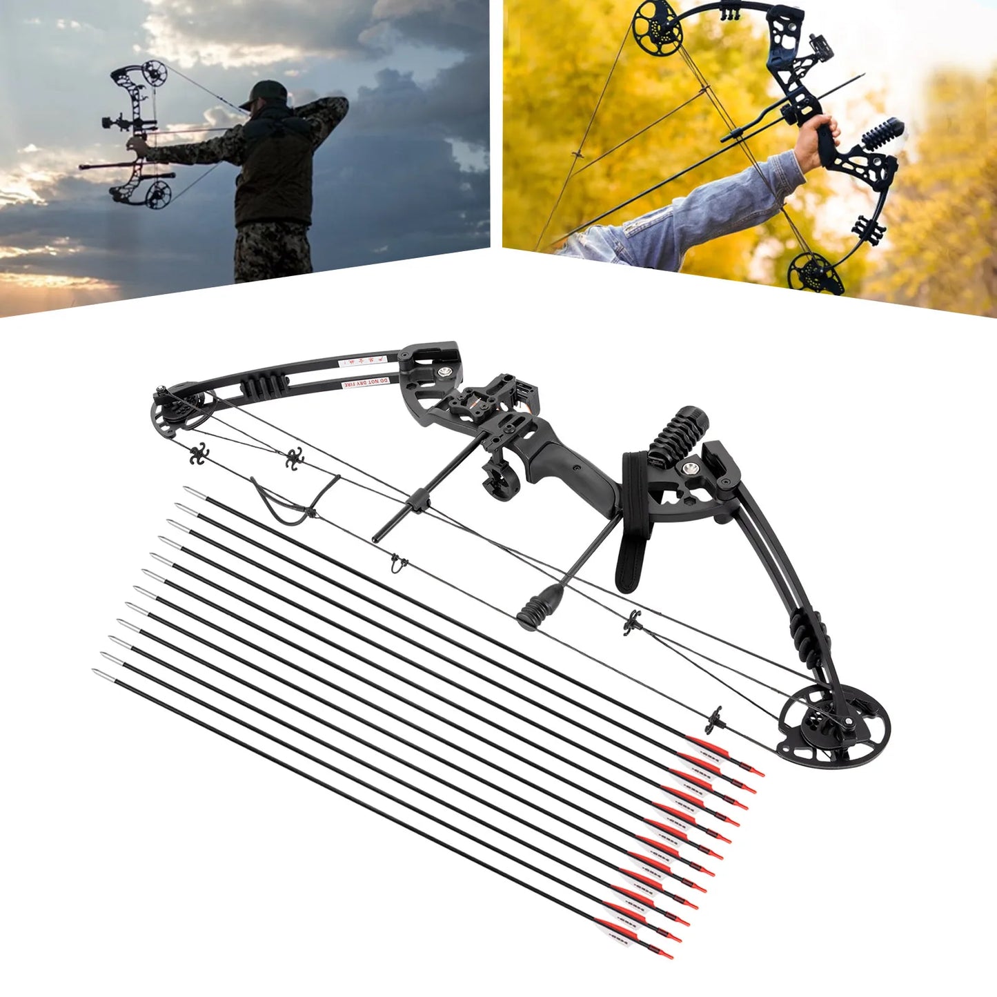 Compound Bow Arrow Set Right Hand Archery Compound Bows Draw Weight 30-55lbs,Adjustable for Adults and Beginners 310fps
