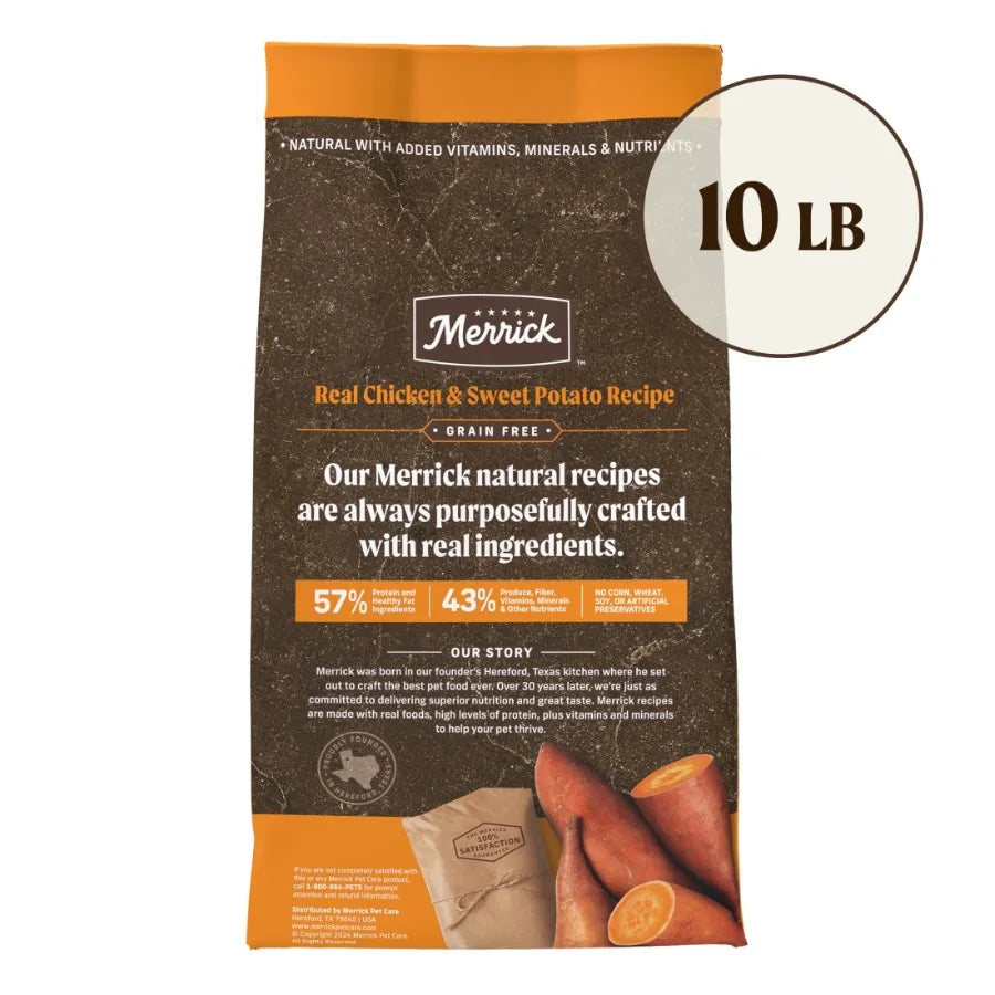 Premium Grain Free Dry Adult Dog Food, Wholesome And Natural Kibble With Real Chicken And Sweet Potato, 10.0 lb. Bag