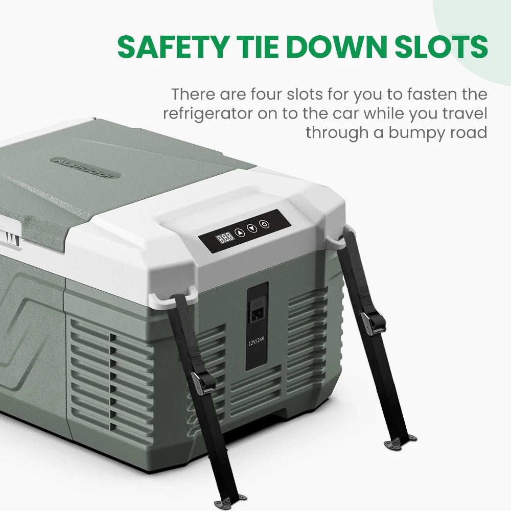 9L Portable Refrigerator 12V/24V Small Car Fridge 100V~240V AC Electric Cooler Plug in Mini Freezer for Camping