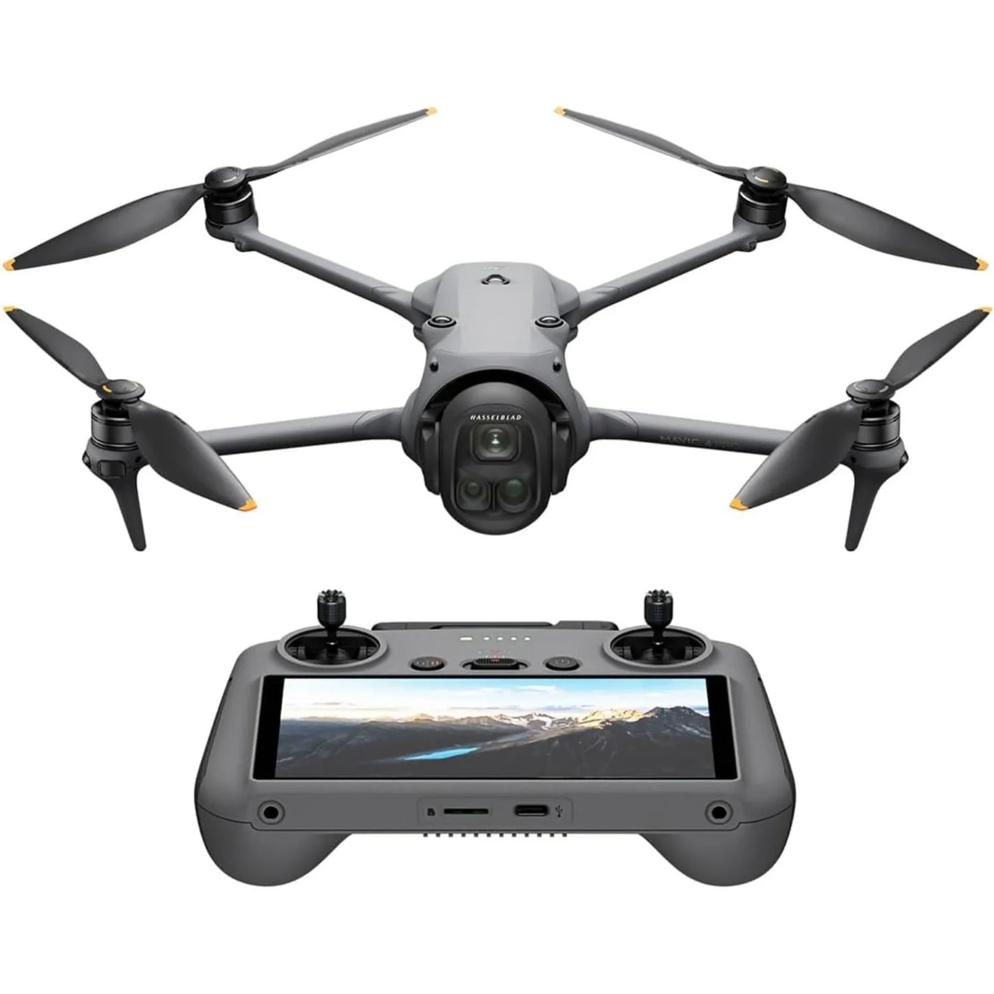 Mavic 4 Pro Drone with RC 2, Flagship Tri-Camera Drone with 100MP 4/3 CMOS Hasselblad Camera, for Professionals, 30km/18.6mi Video Transmission, 51-Min Max Flight Time