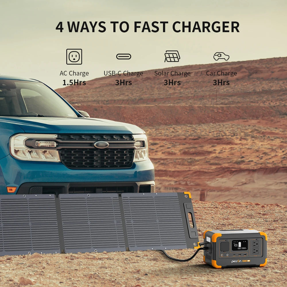 E300LFP Portable Power Station 600W 288Wh LiFePO4 Battery Solar Generator Power Bank Fast Charging for Home, RV, Camping