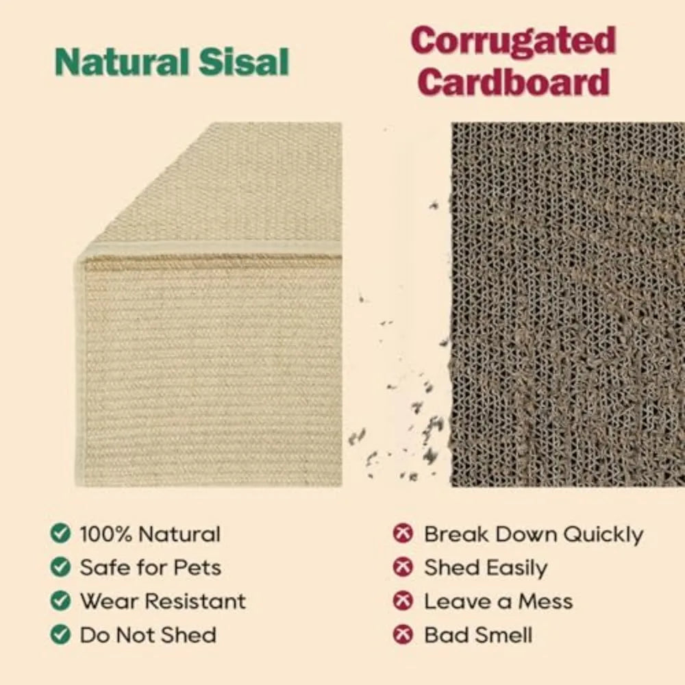 Sisal 2-in-1 Cat Scratcher & Lounging Bed (Dark Stained, M)