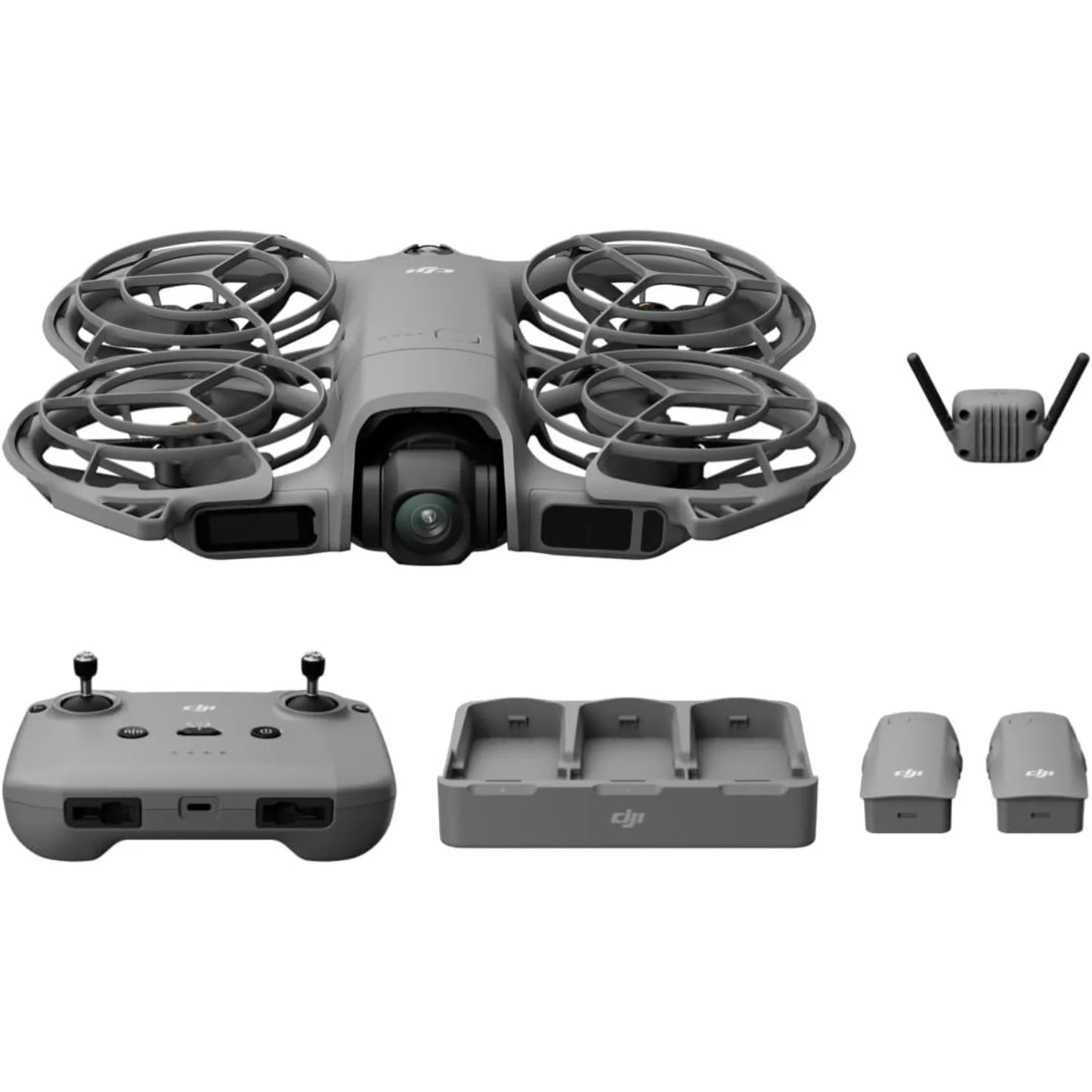 Neo 2 Fly More Combo w/ RC-N3, 4K Camera Drone for Beginners, Stable Digital Transmission, 3 Batteries