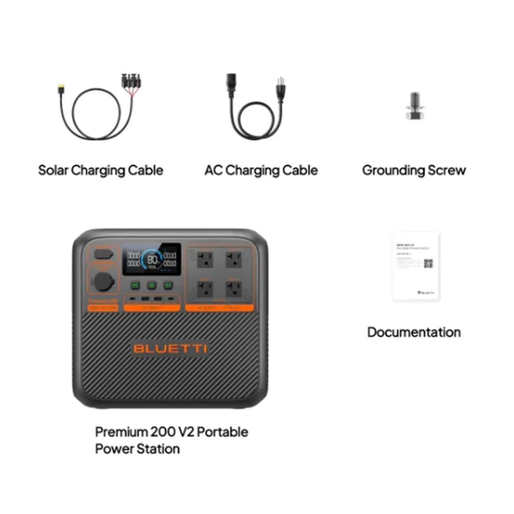 Premium 200 V2 | 2700W 2073.6Wh Portable Power Station High-Capacity for Camping, Outdoor Adventure, and Emergency Power
