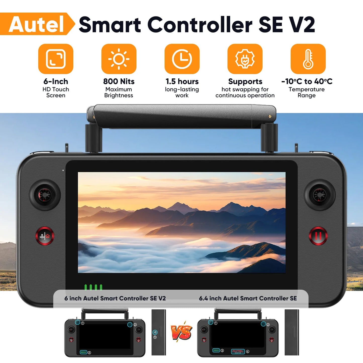EVO Lite 640K Enterprise Drone 1'' CMOS 16x Digital Zoom Mapping Surveying Search and Rescue IP43 Smart Controller