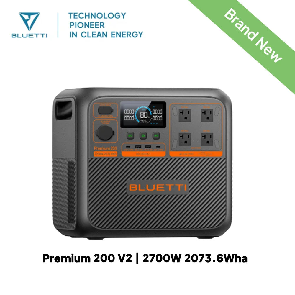 Premium 200 V2 | 2700W 2073.6Wh Portable Power Station High-Capacity for Camping, Outdoor Adventure, and Emergency Power