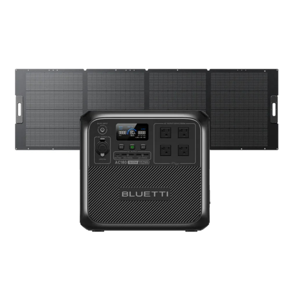 AC180 Solar Portable Power Station 1800W 1152Wh Solar Generator for Camping Off-Grid Power