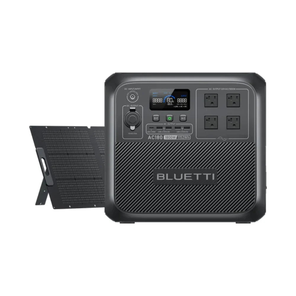 AC180 Solar Portable Power Station 1800W 1152Wh Solar Generator for Camping Off-Grid Power