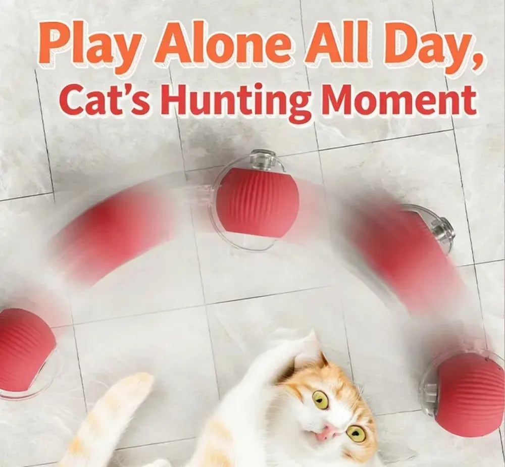 Cat Toy Launcher Interactive Cat Toy Cat Ball Shooter Interactive Cat Ball Toy Plush Ball Shooter Gun for Indoor Cats