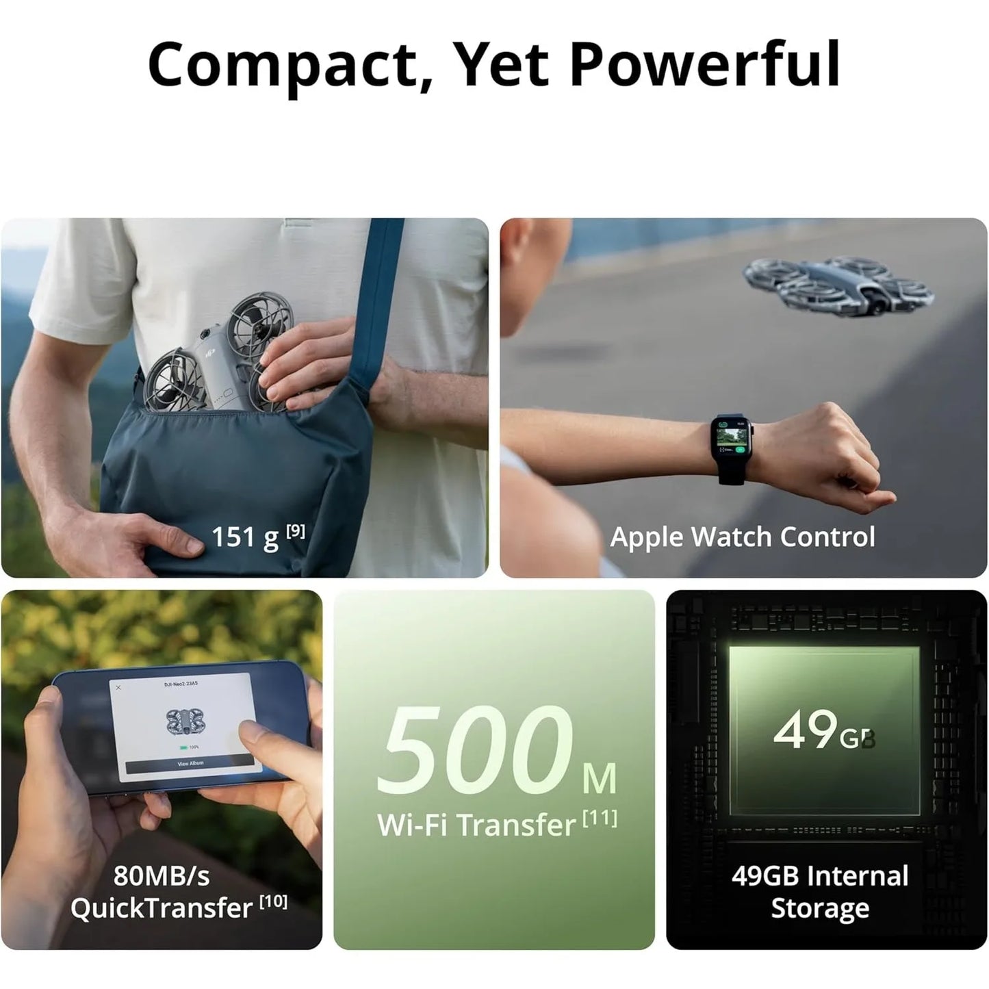 Neo 2 Fly More Combo w/ RC-N3, 4K Camera Drone for Beginners, Stable Digital Transmission, 3 Batteries