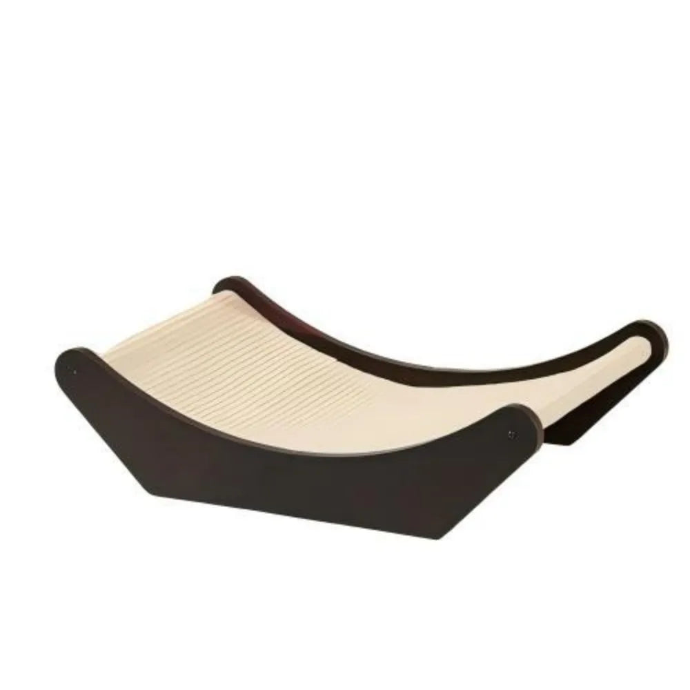 Sisal 2-in-1 Cat Scratcher & Lounging Bed (Dark Stained, M)