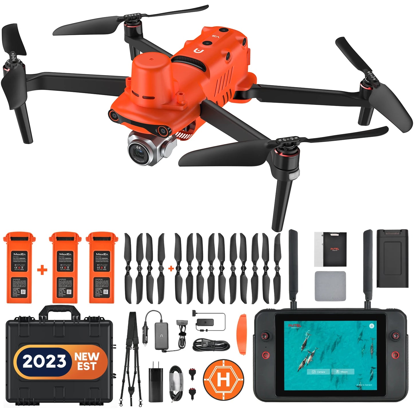 Robotics Drone Evo II Pro RTK V3 4K Professional 1"CMOS 360 °  Obstacle Mapping Professional Surveying  AI Target Recognition