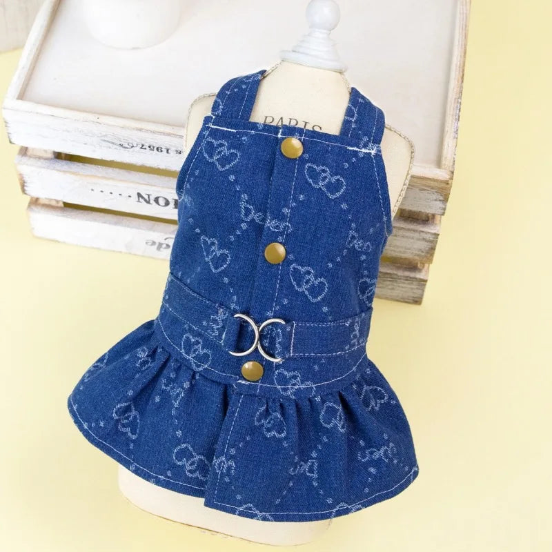 Dog Dress Harness Puppy Summer Clothes for Small Medium Dogs Chihuahua French Bulldog Walking Chest Strap Vest With D-Ring