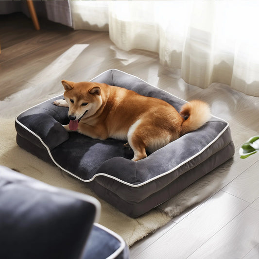 42 x 32 Inch Memory Foam Dog Bed XL Machine Washable Cover Pet Bed Anti-Slip Waterproof Memory Foam Couch Bed for Home Pet Indoor Dogs